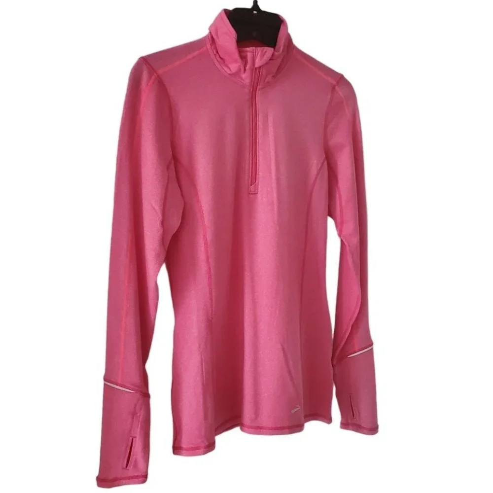 Brooks Equilibrium Technology Half-Zip Long Sleeve Pullover | NWOT | XS | Pink - Picture 2 of 13
